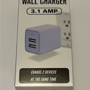 NEW Dual USB Wall Charger 3.1 AMP